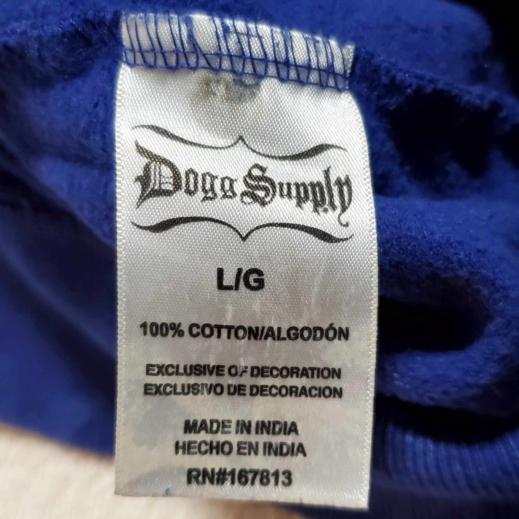 Vintage Snoop Dogg Hoodie Dog Supply Official Merch Mens Large L Blue Hip Hop RARE Pullover Size US L / EU 52-54 / 3 - 3 Thumbnail