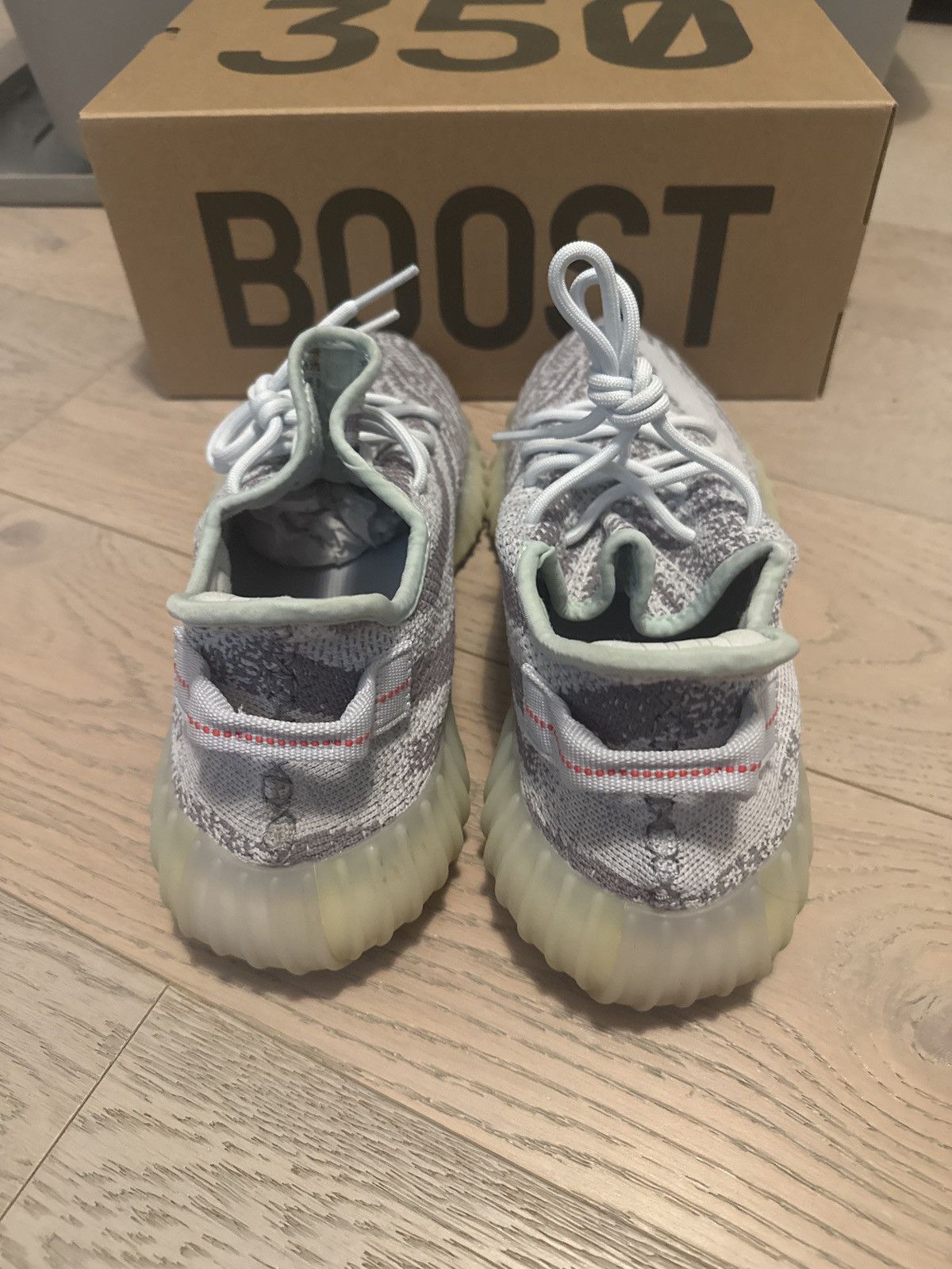 Adidas YEEZY BOOST 350 V2 B37571 Blue Tint Size US 12.5 / EU 45-46 - 4 Thumbnail