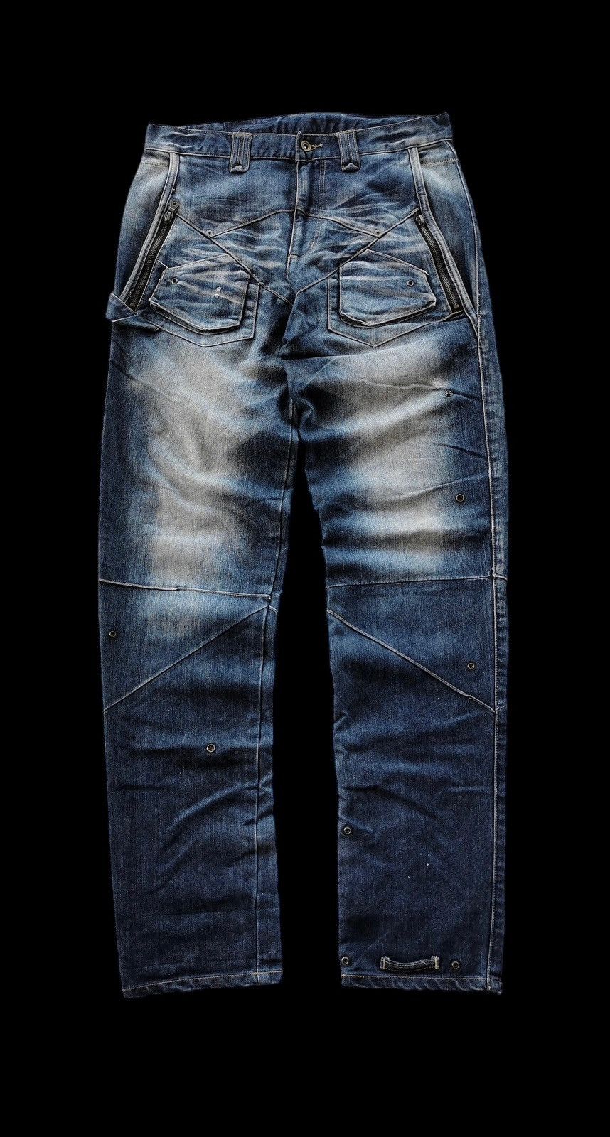 PPFM PPFM Eastern Rock Destruct & Deconstruct Denim Jeans Size US 33 - 2 Thumbnail