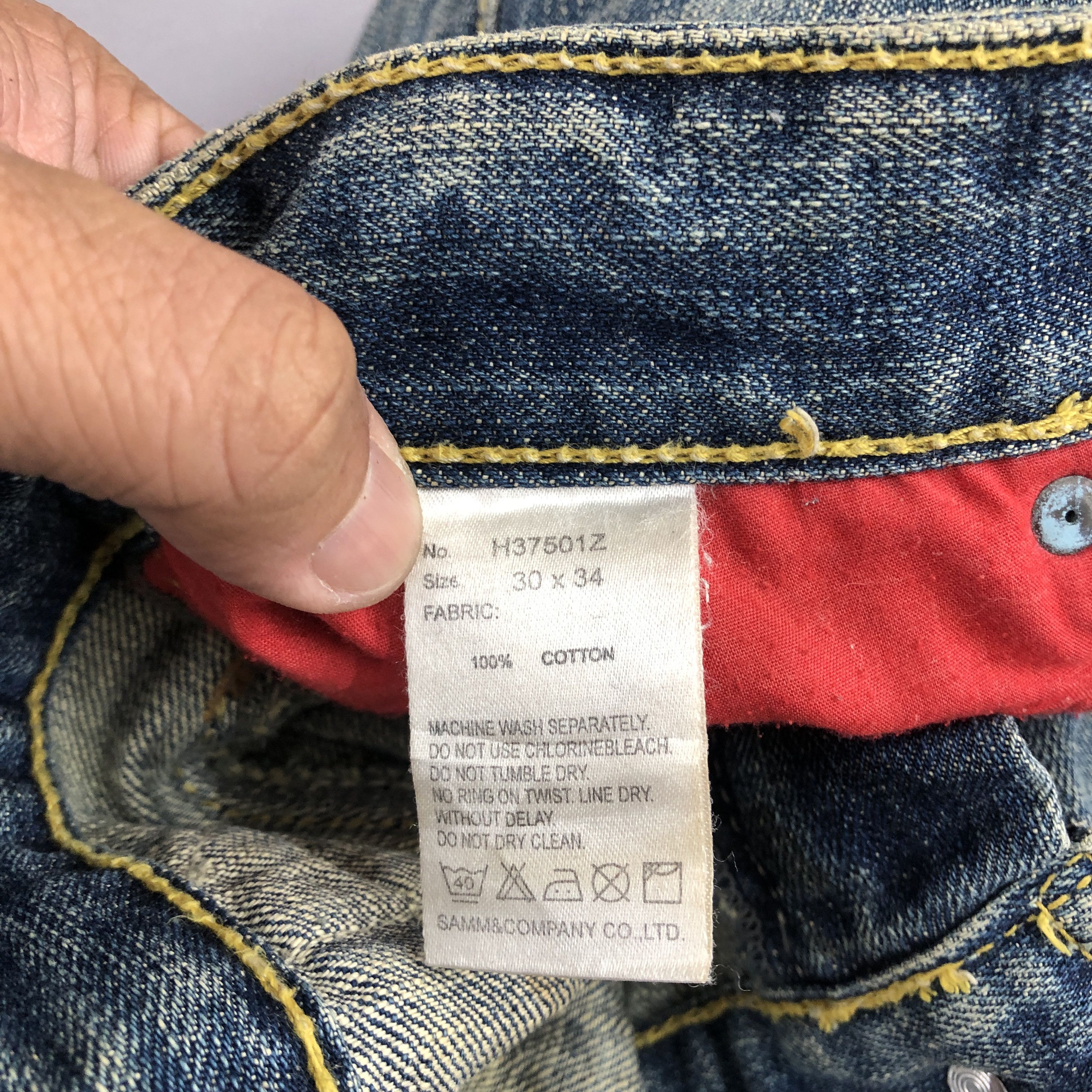 Japanese Brand Vintage Japanese Selvedge Jeans Halation Buckle Denim Pants Size US 30 / EU 46 - 8 Thumbnail