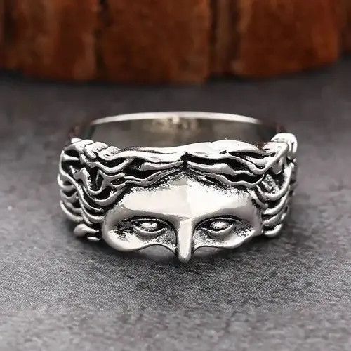 Jewelry Half Face Ring ( size 5 to 11 ) Size ONE SIZE - 4 Thumbnail