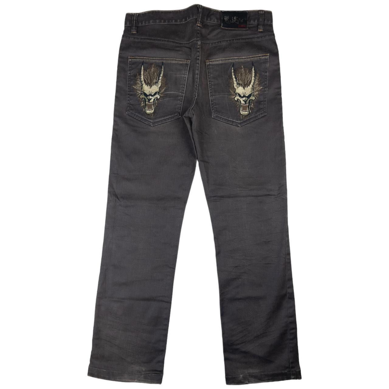 Other Vintage Oniarai Japanese Embroidered Denim Jeans Size W32 Size US 32 / EU 48 - 2 Thumbnail