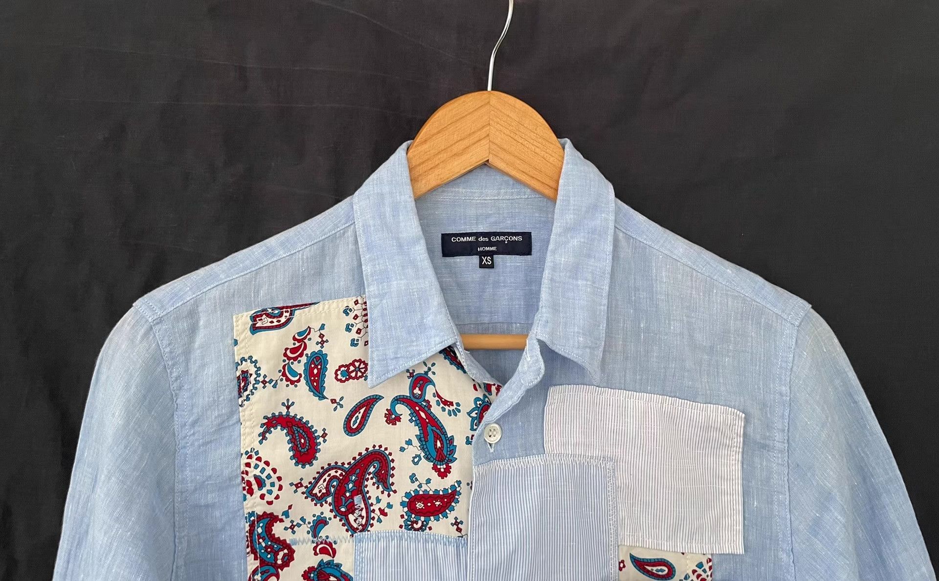 Comme des Garcons Comme des Garçons Homme Linen Patchwork Shirt Ｑ21 Size US XS / EU 42 / 0 - 3 Thumbnail