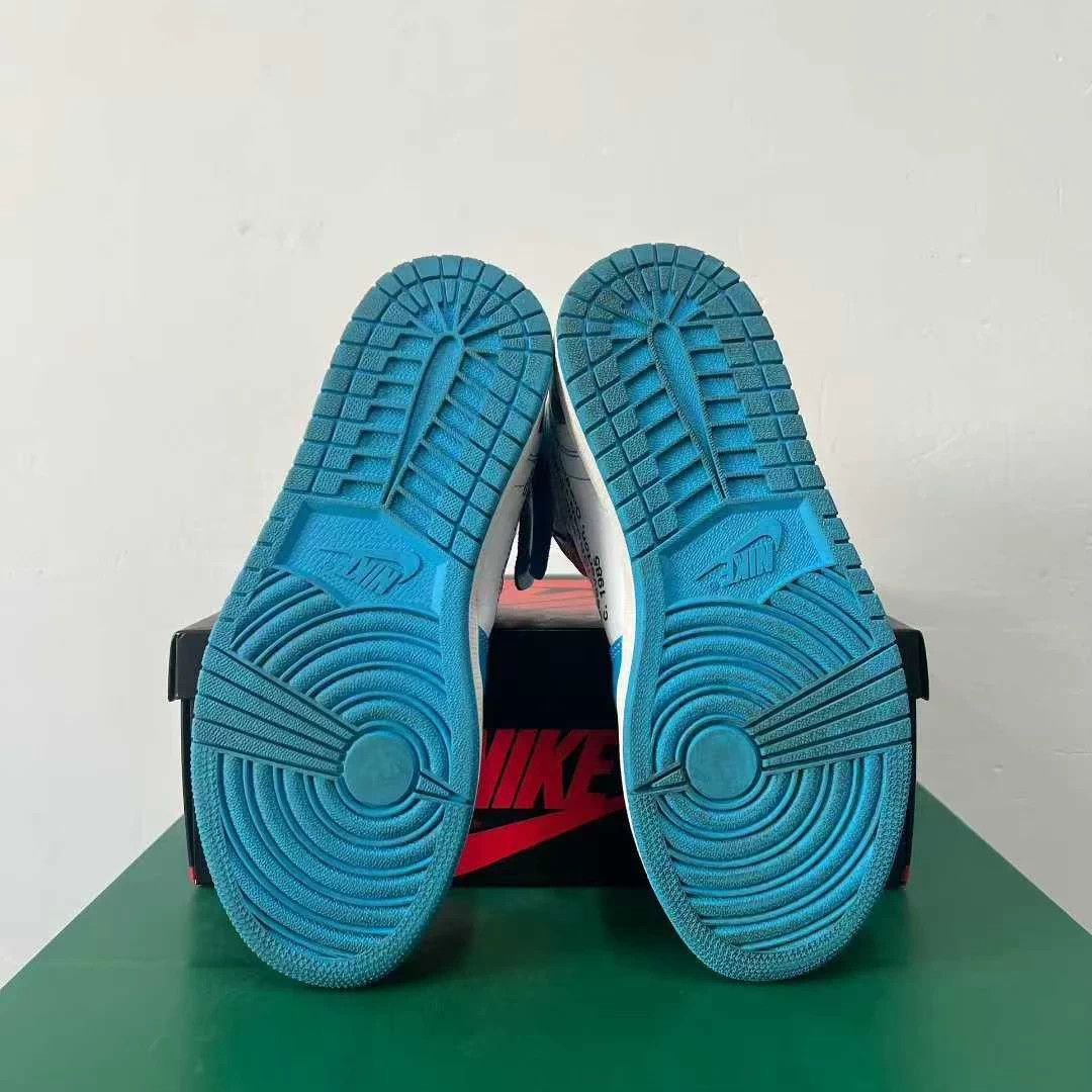 Nike Air Jordan 1 University Blue 40.5 Good Wear Laces Size US 7.5 / EU 40-41 - 6 Thumbnail