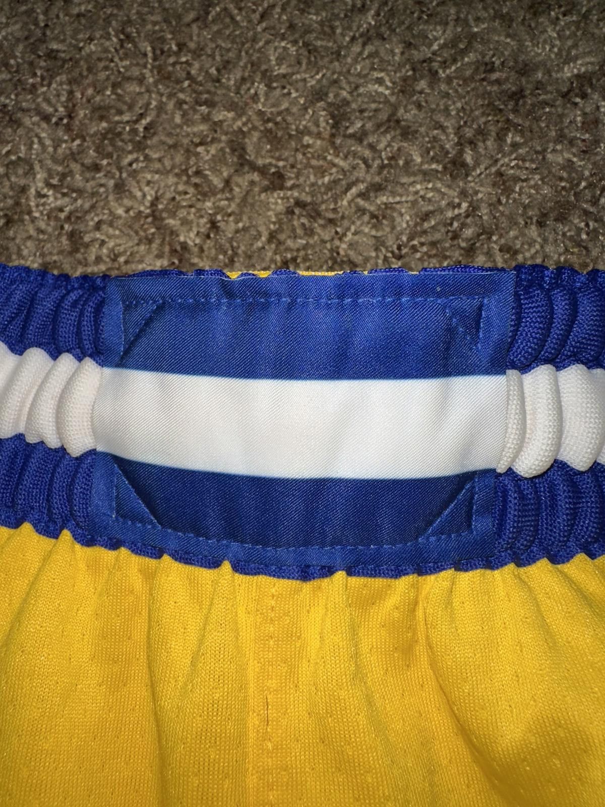 Nike Nike Men's Golden State Warriors Gold Hardwood Classics Swingman Shorts Sample Size US 34 / EU 50 - 6 Thumbnail