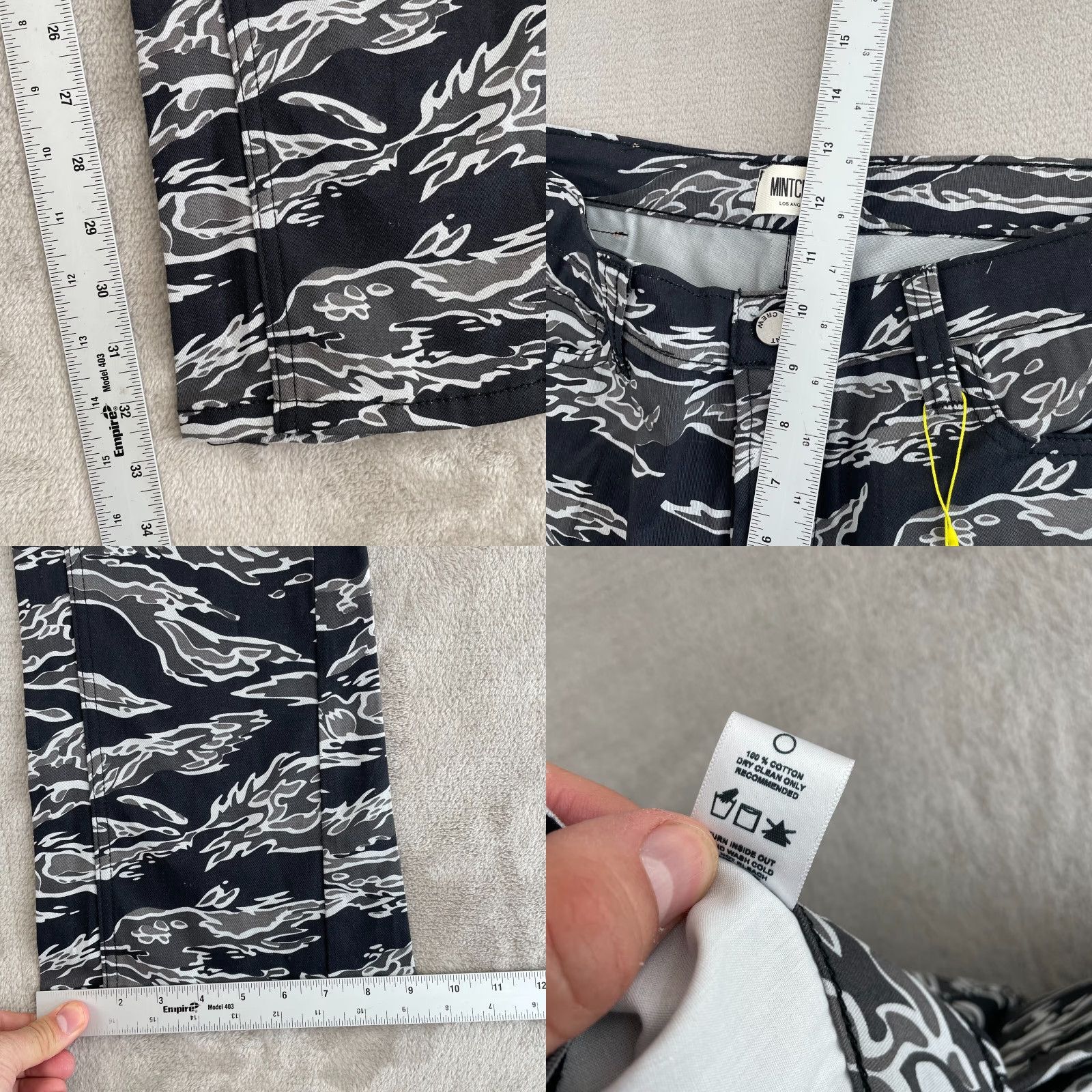 Vintage MINTCREW Los Angeles Flared Pants Men 34x33 Black Tiger Stripe Camo NWT Size US 34 / EU 50 - 8 Thumbnail