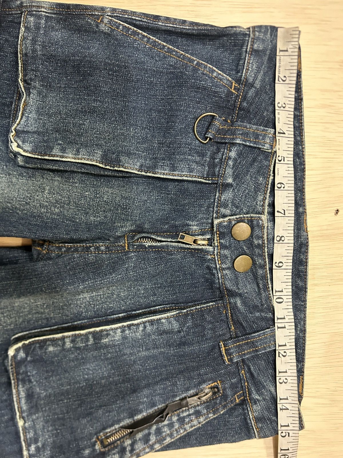 Japanese Brand Y2K Tao Japan Cargo Multi Pocket Tactical Jeans Size 30" / US 8 / IT 44 - 11 Thumbnail
