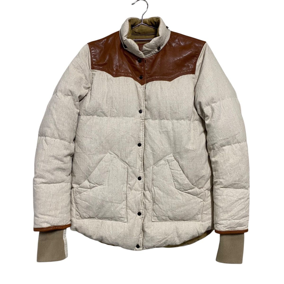 GOA G.O.A Puffer Jacket Hooded Leather Trimmed Size US M / EU 48-50 / 2 - 2 Thumbnail