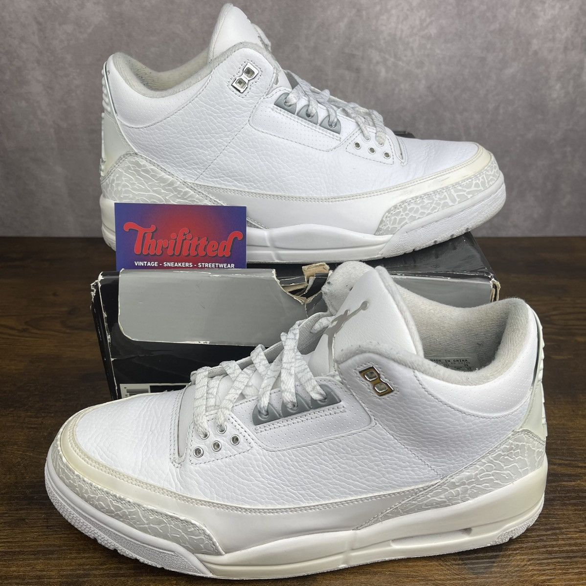 Jordan Brand Air Jordan 3 Retro Silver Anniversary 398613-102 White OG Size US 11 / EU 44 - 1 Thumbnail