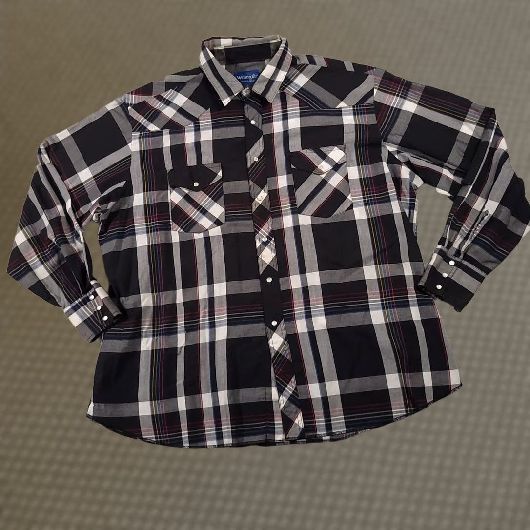 Wrangler VINTAGE Wrangler Western Shirt Mens 2X Big Pearl Snap Long Sleeve Plaid Workwear Cowboy Size US XXL / EU 58 / 5 - 1 Thumbnail