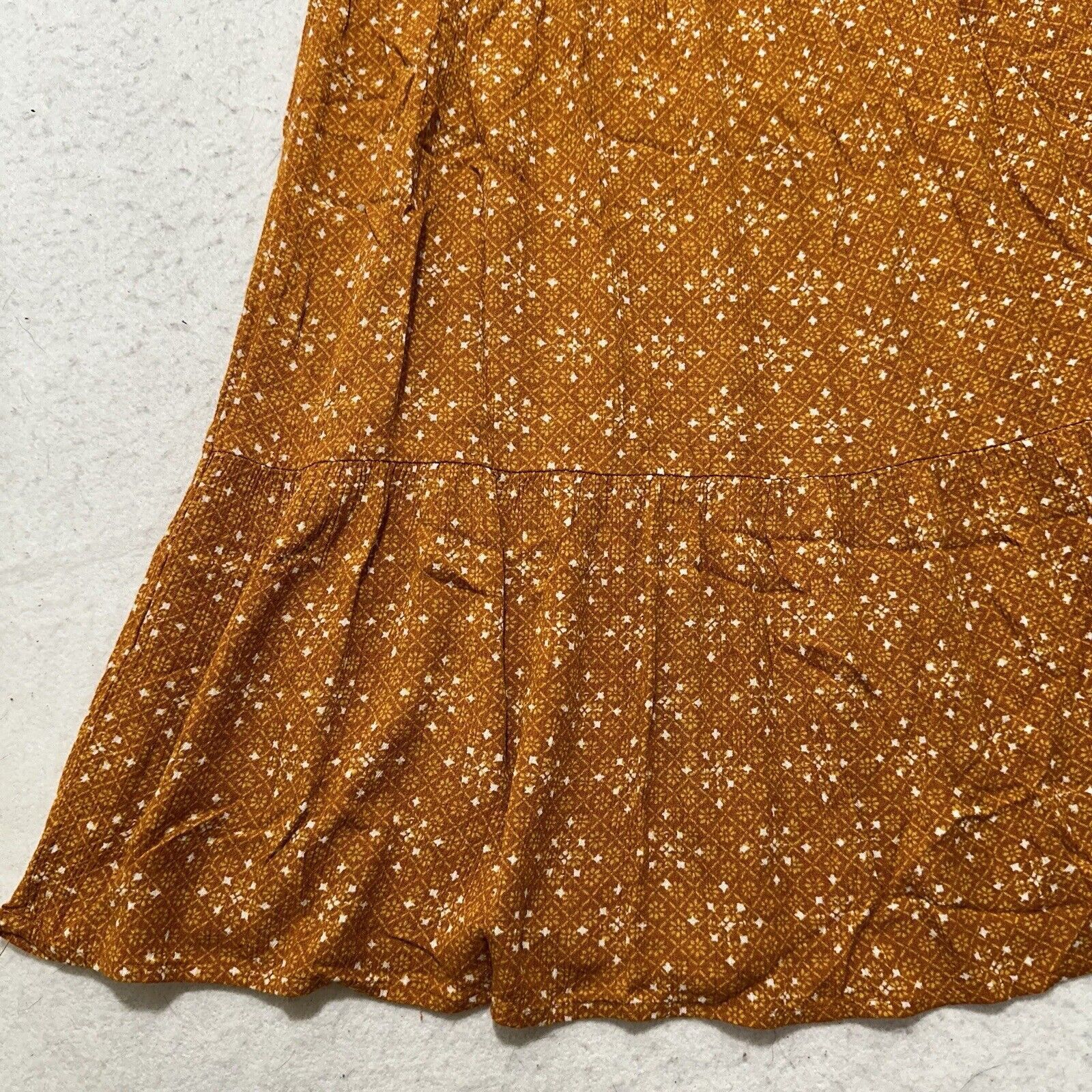 Forever 21 Forever 21 Small Orange Tiered A-Line Babydoll Mini Dress Size S / US 4 / IT 40 - 5 Thumbnail