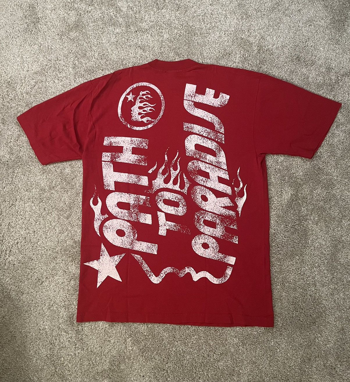 HELLSTAR Hellstar Jesus Emblem T-Shirt Red | Grailed