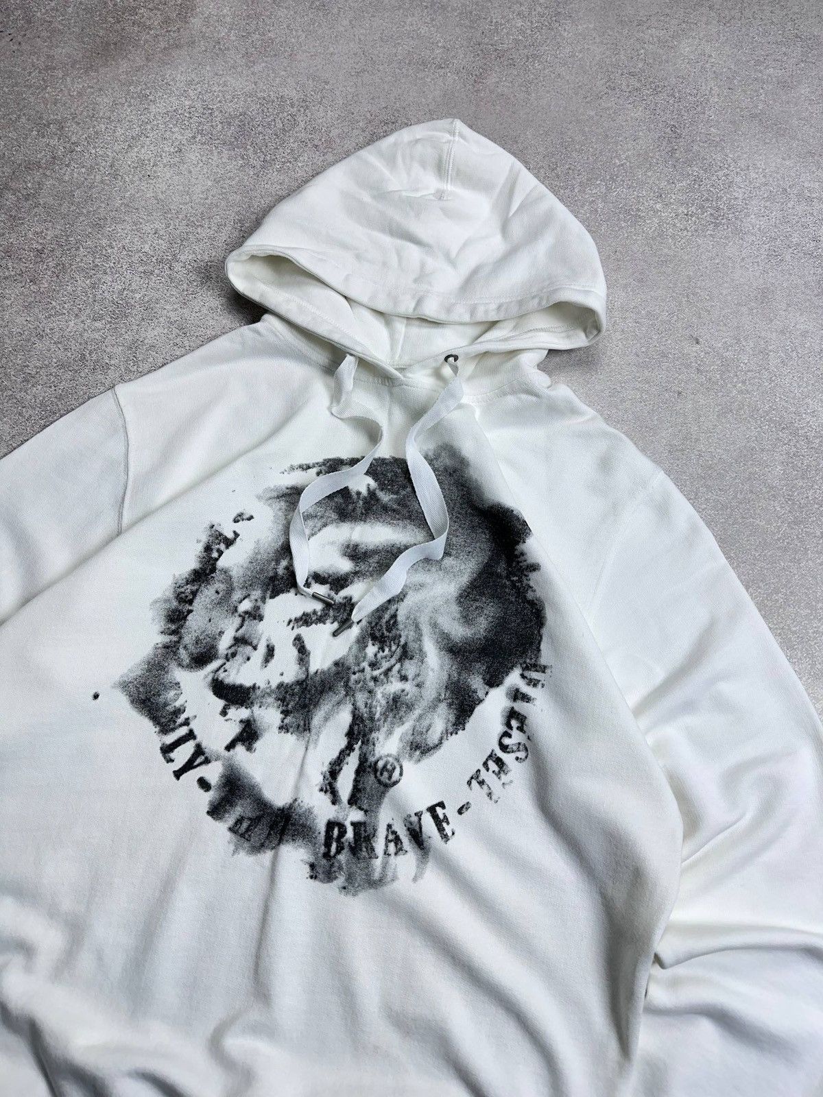 Diesel Vintage Diesel Big Logo Brave Hoodie L Size US L / EU 52-54 / 3 - 2 Thumbnail