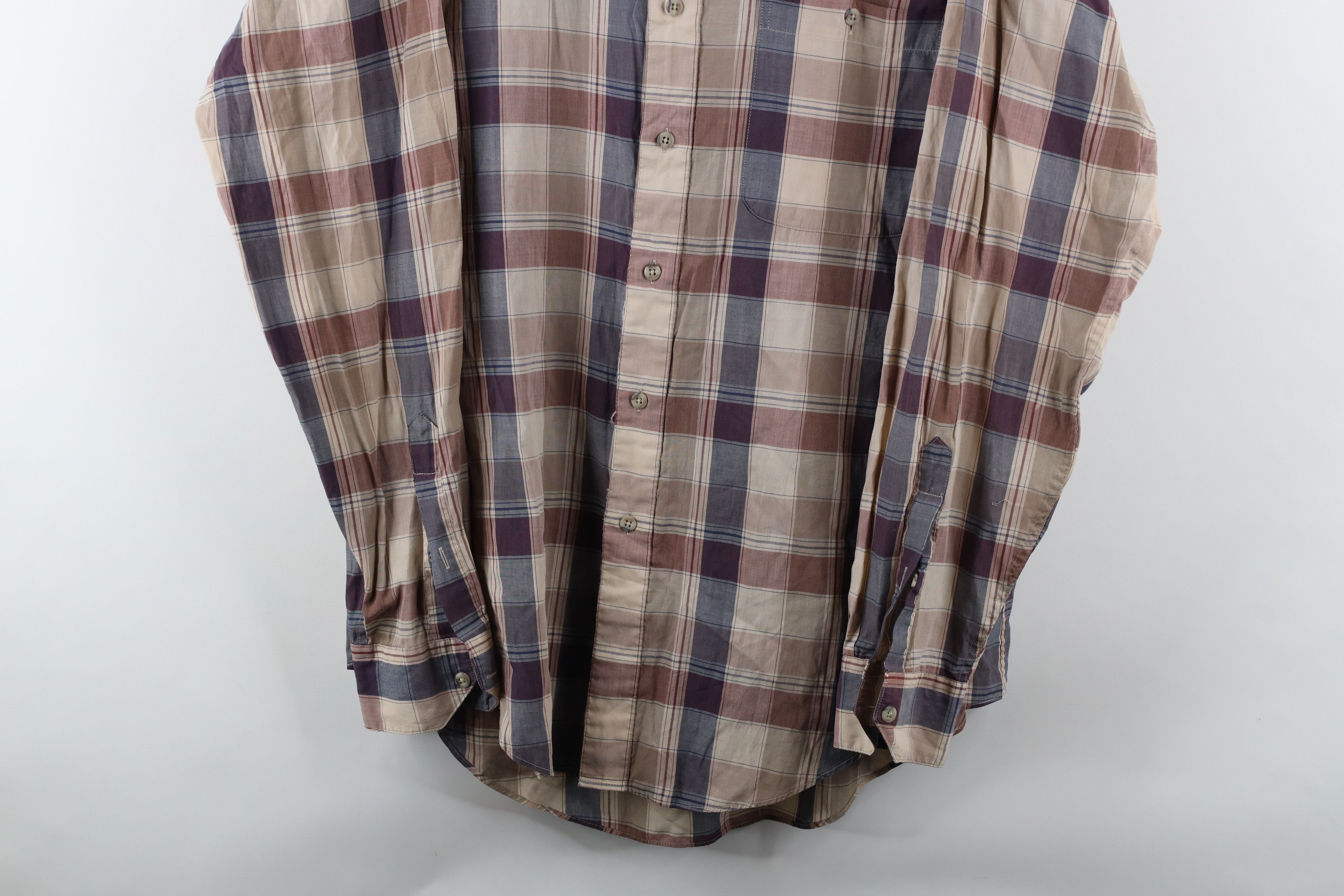 Vintage Vintage 90s Christian Dior Collared Button Shirt Checkered Size US L / EU 52-54 / 3 - 3 Thumbnail