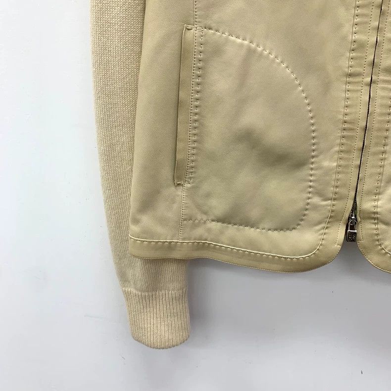 Loro Piana LORO PIANA Brown leather and fur jacket with collar zipper Size S / US 4 / IT 40 - 4 Thumbnail