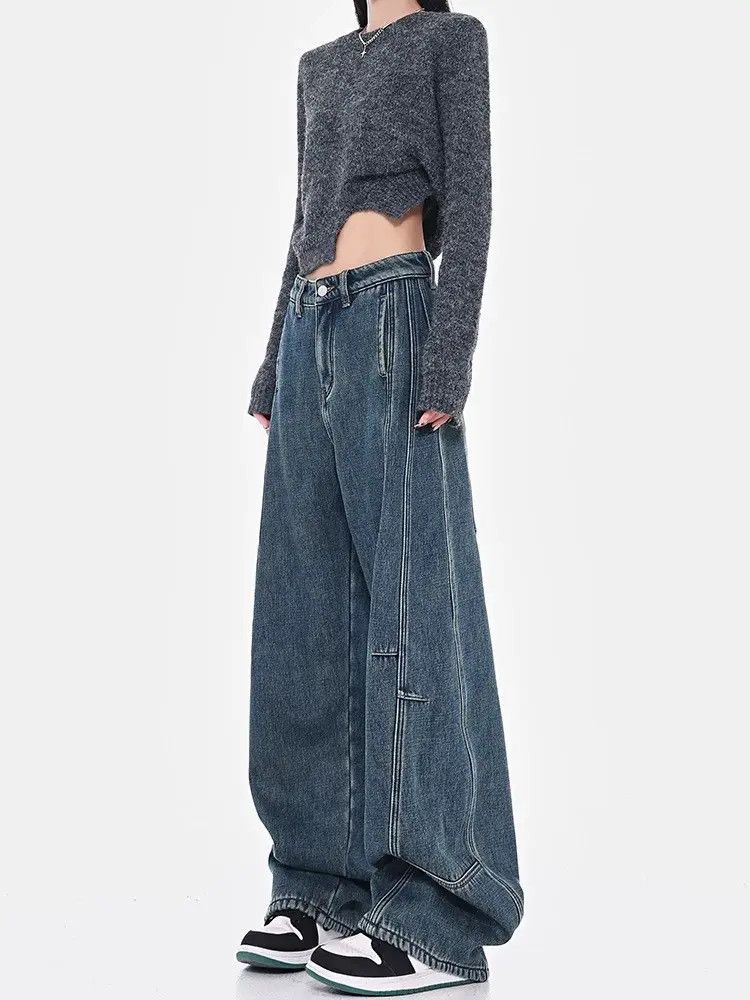 Japanese Brand × Jean Retro loose casual wide leg jeans Size US 32 / EU 48 - 2 Thumbnail