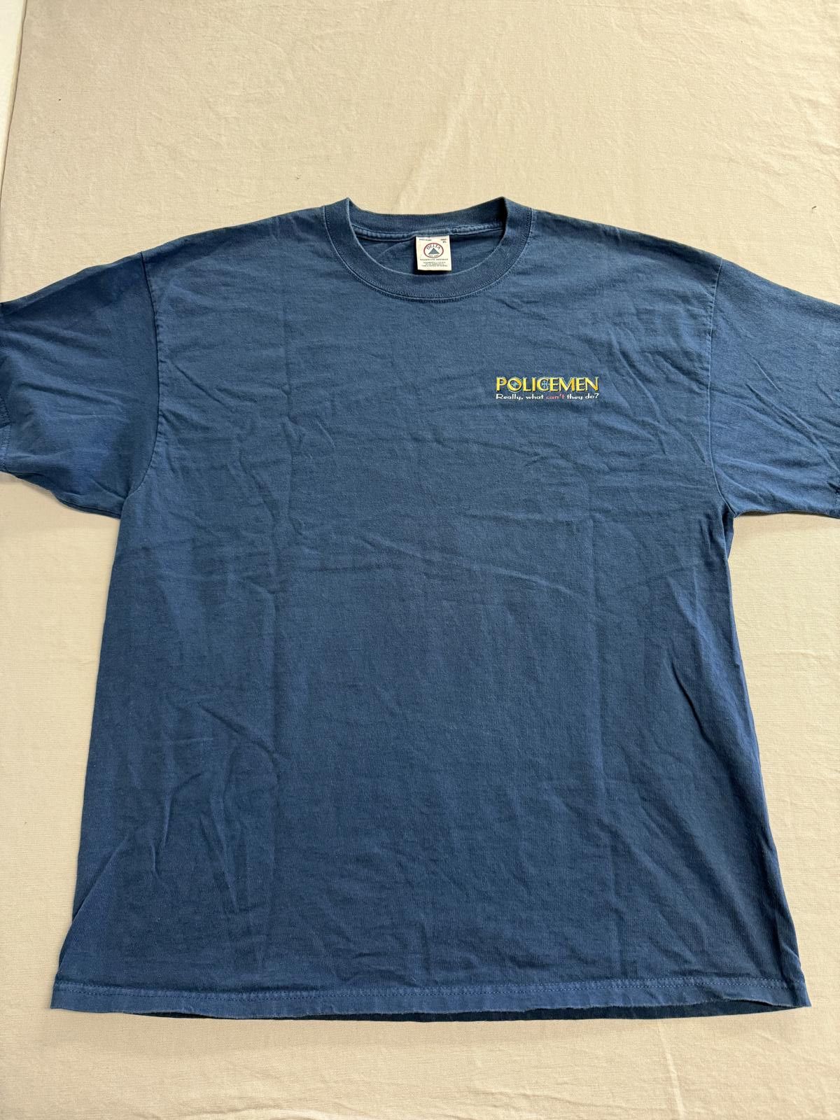Delta Vintage 90s Policemen T-shirt Really What Cant They Do XL Size US XL / EU 56 / 4 - 2 Thumbnail