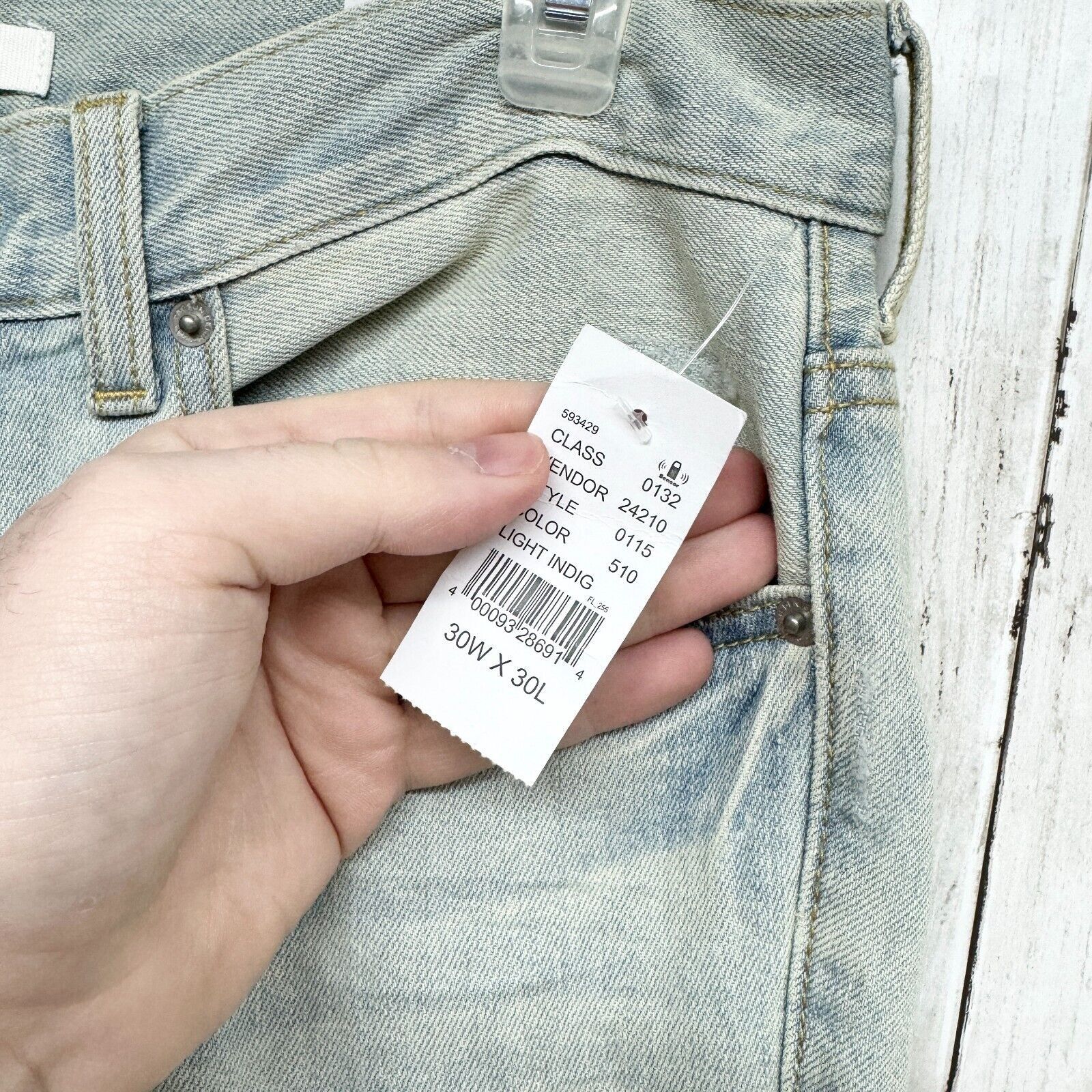 Pacsun PACSUN Jeans Men 30X30 Light Wash Skinny Distressed 5 Pocket Size US 30 / EU 46 - 2 Thumbnail