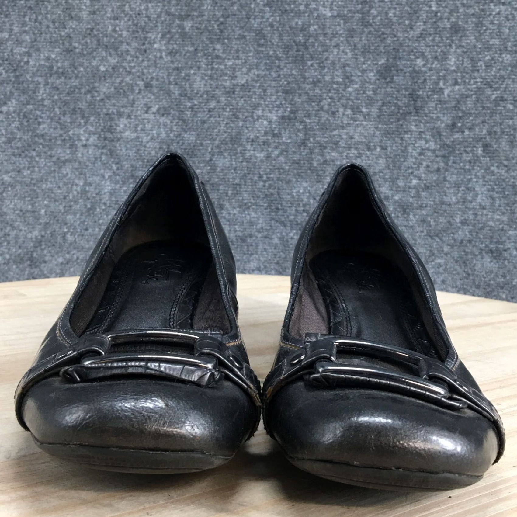 Vintage LifeStride Heels Womens 9 M Lynx Slip On Metallic Pumps Gray Faux Leather Casual Pump Womens Shoes Mens Womens Size US 9 / IT 39 - 7 Thumbnail