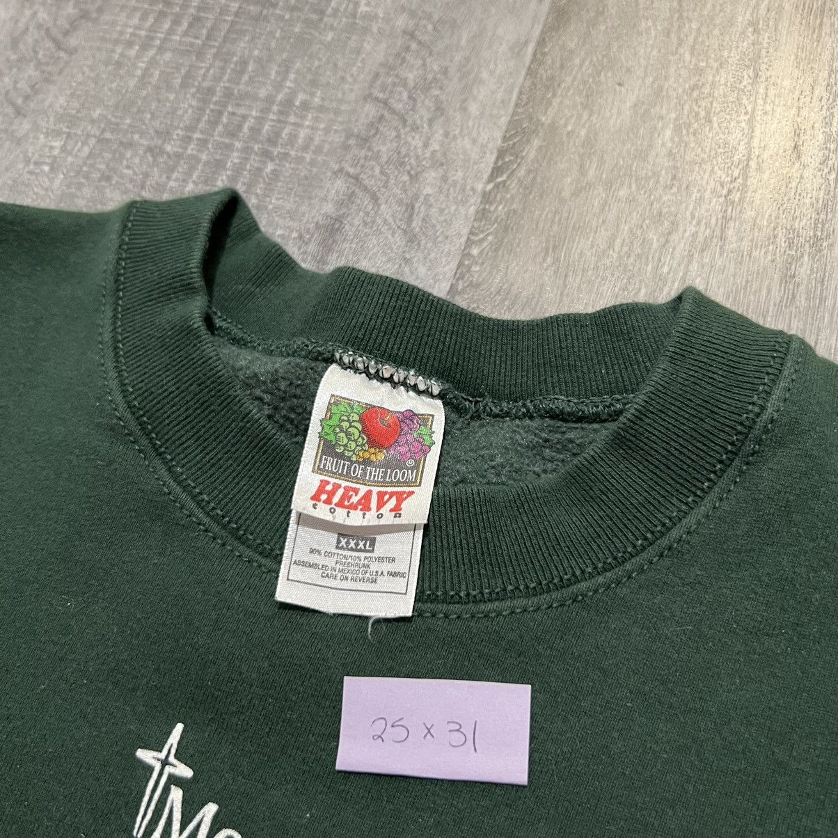 Fruit Of The Loom × Vintage VTG Mercy College School Of EMS Green Y2K College Sweatshirt Size US XXL / EU 58 / 5 - 4 Thumbnail