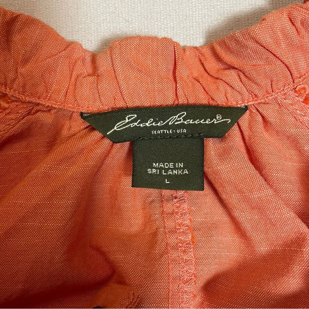 Eddie Bauer Eddie Bauer Orange Cotton Front Zip 3/4 Sleeve Light Jacket Size L / US 10 / IT 46 - 8 Thumbnail