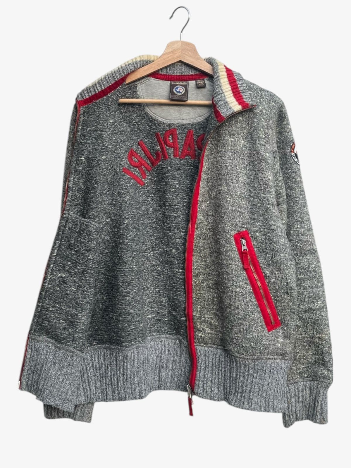 Napapijri Vintage Napapijri Knitted Zip Up Sweater Jacket Size US L / EU 52-54 / 3 - 4 Thumbnail