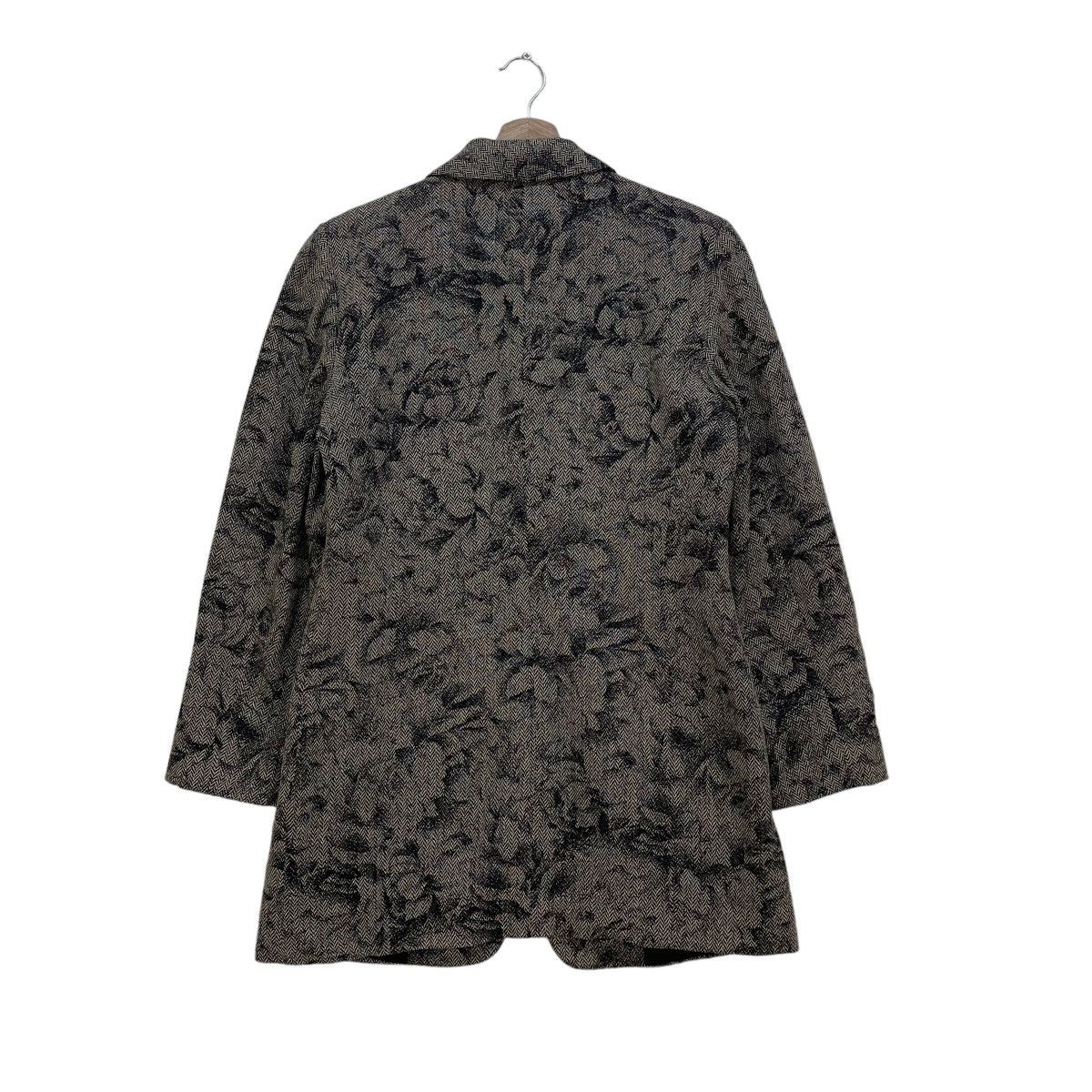 Ellen Tracy Rare Unique Design By Linda Allard Herringbone Silk Jacket Size S / US 4 / IT 40 - 2 Thumbnail