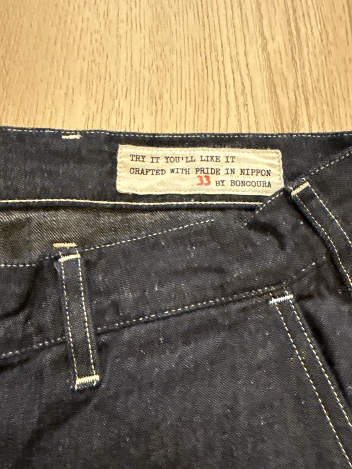 BONCOURA JAPANESE INDIGO DENIM - WIDE LEG WORK PANTS Size US 33 - 4 Thumbnail