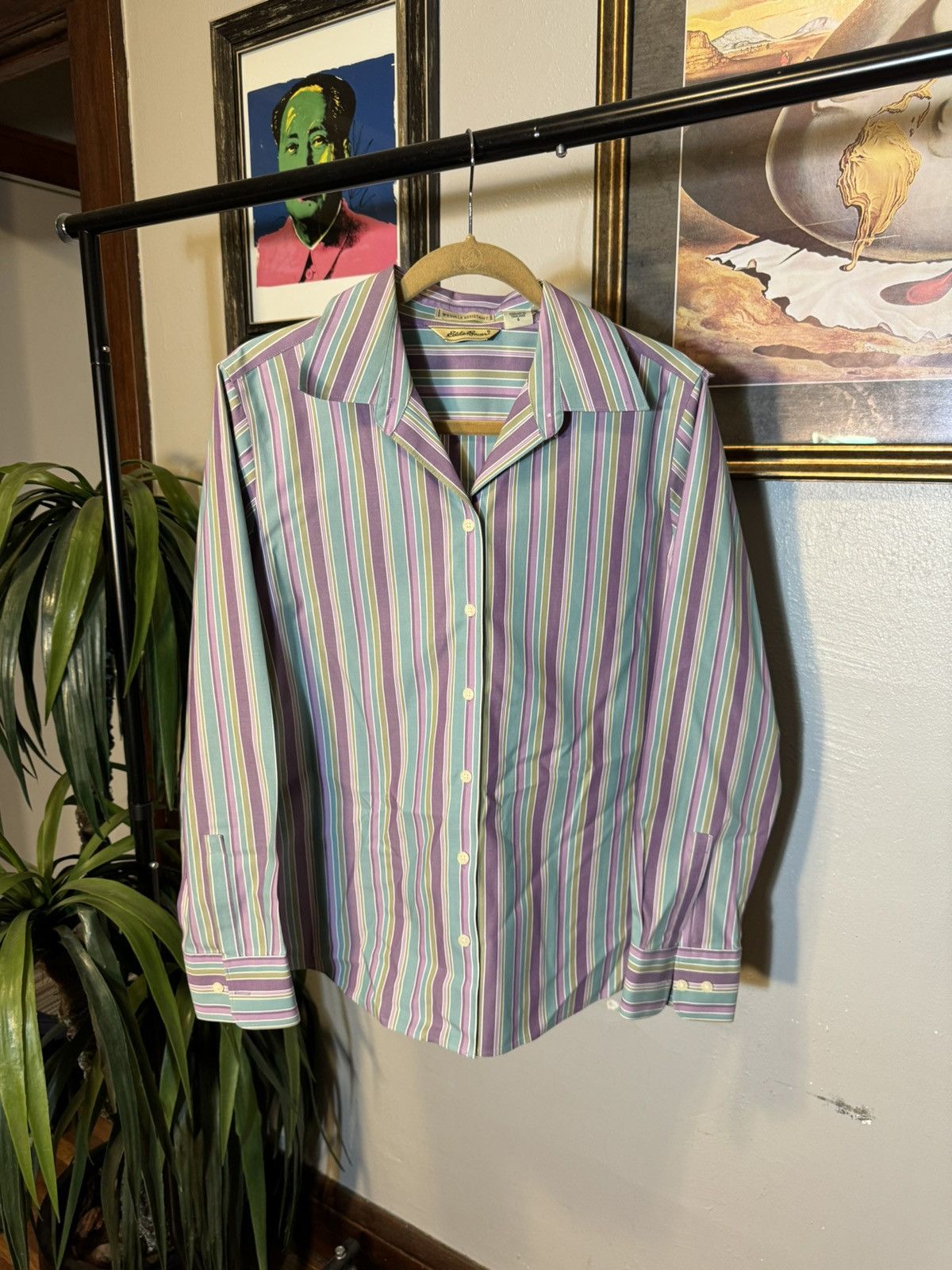 Eddie Bauer × Vintage Vintage Eddie Bauer Striped Shirt Size L / US 10 / IT 46 - 1 Thumbnail
