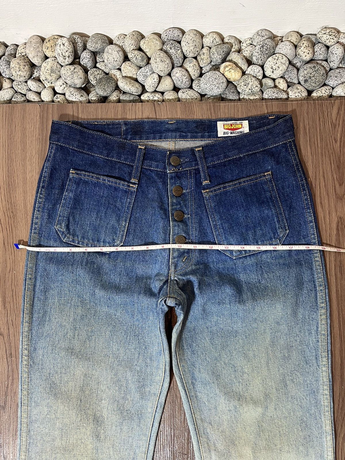 Big John Big John Vintage Washed Bush Button Up Bell Bottom Jeans Size US 32 / EU 48 - 14 Thumbnail