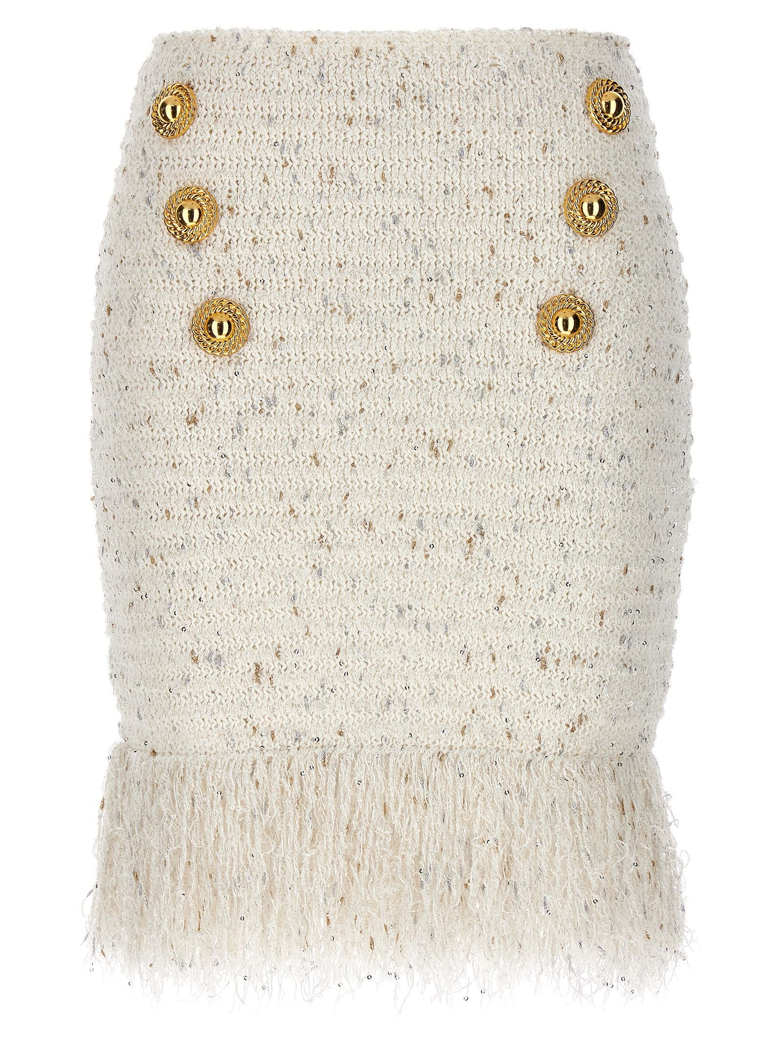 Balmain 'Fringed Tweed' Skirt Size 27" / US 4 / IT 40 - 1 Thumbnail