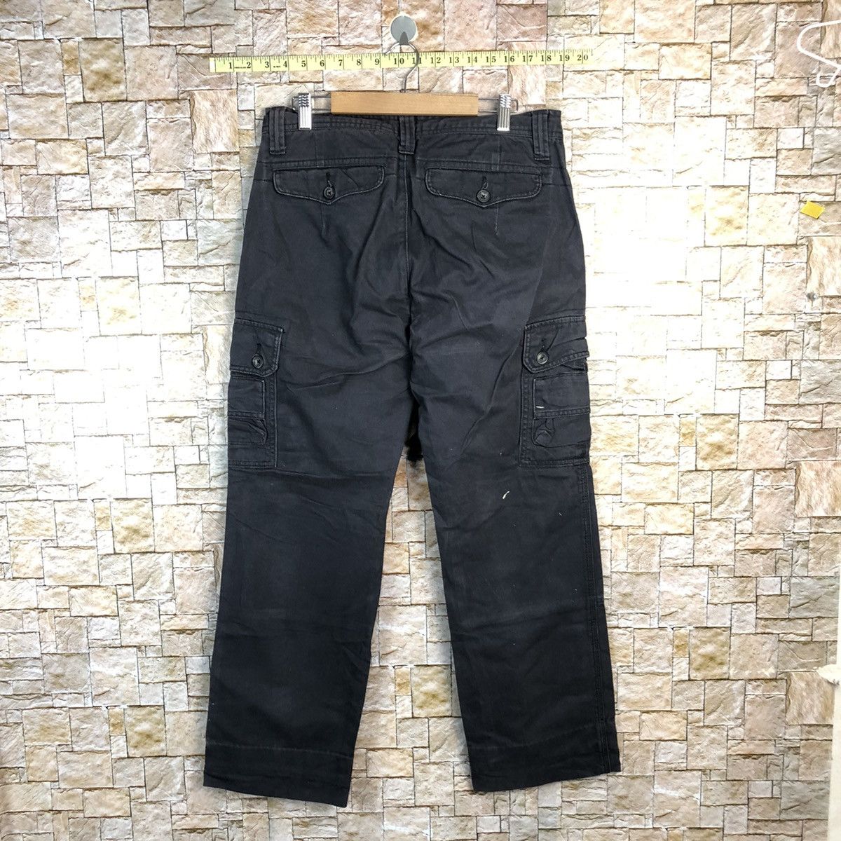 Japanese Brand Top Valu Black Cargo Multipocket Pants #A728 Size US 32 / EU 48 - 15 Thumbnail