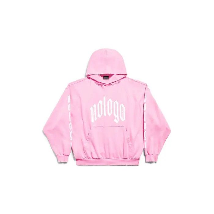 Balenciaga o1bcso1str0326 Nologo Hoodie Medium Fit in Pink Size XXS / US 00 / IT 34 - 1 Thumbnail