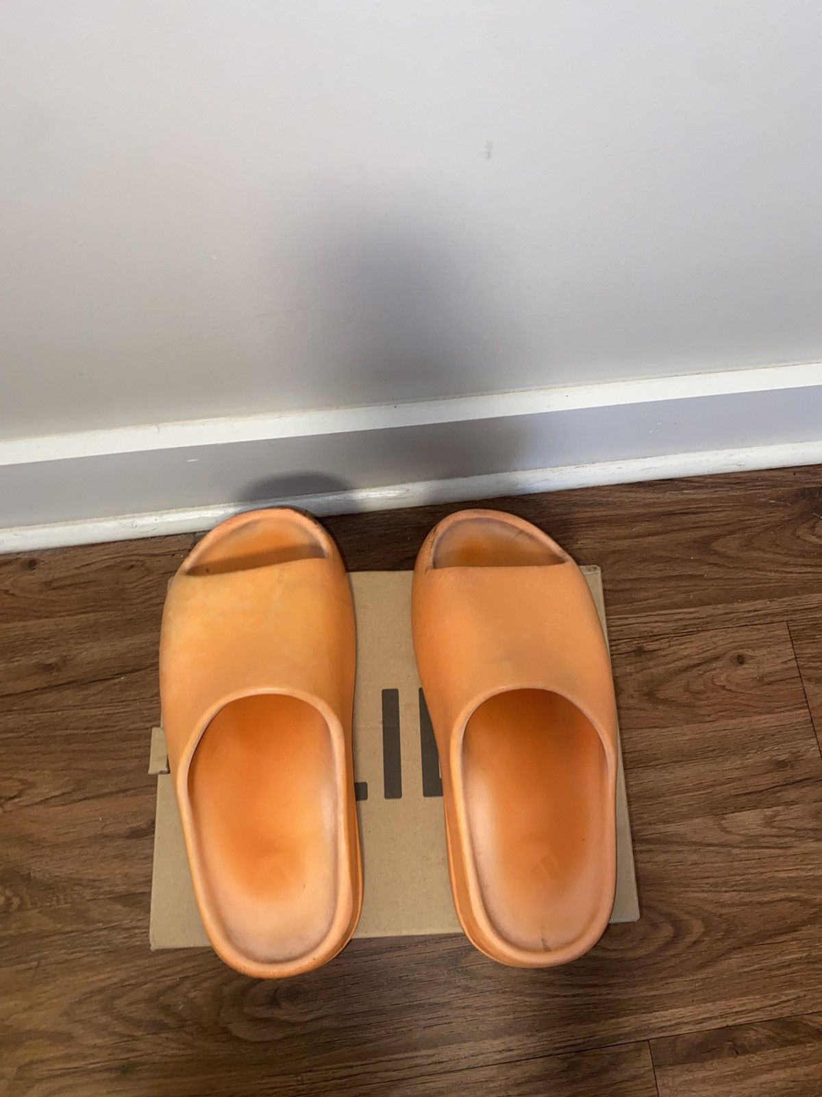 Adidas × Kanye West Adidas Yeezy Slides - Enflame Orange Size US 10 / EU 43 - 9 Thumbnail