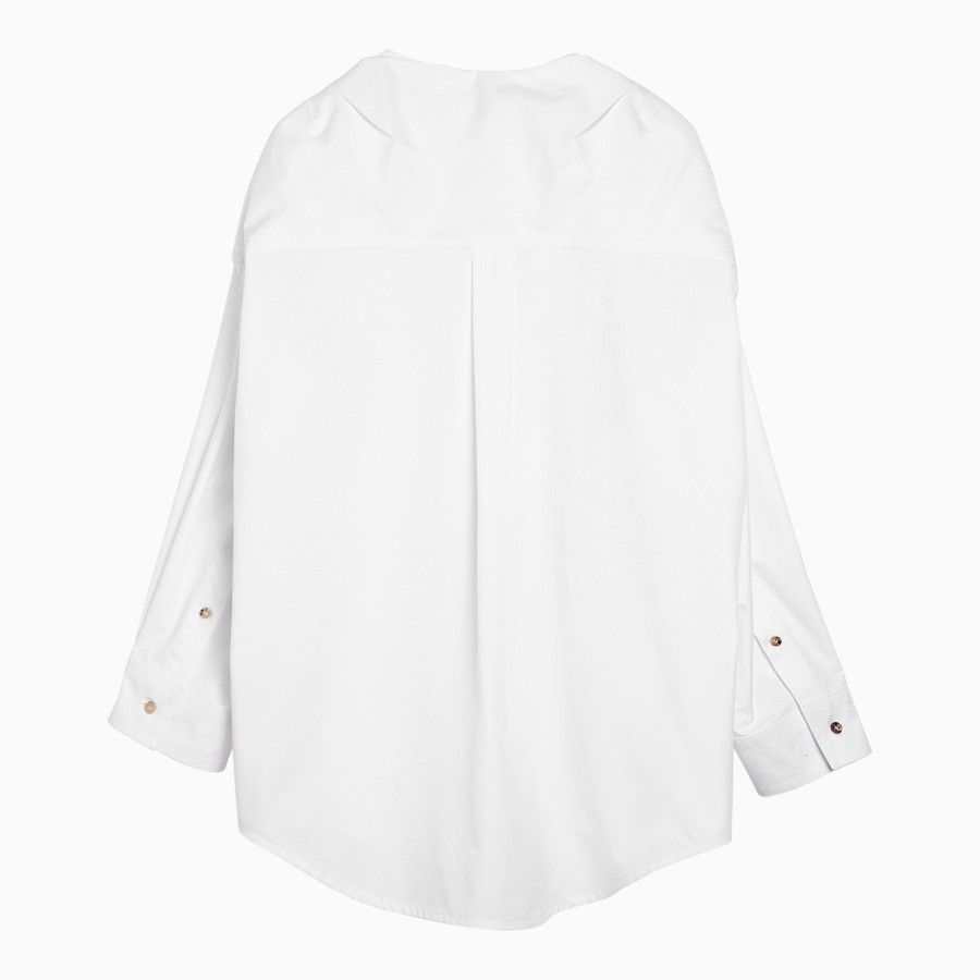 Bottega Veneta o1d2blof0824 Cotton Shirts in White Size M / US 6-8 / IT 42-44 - 2 Thumbnail