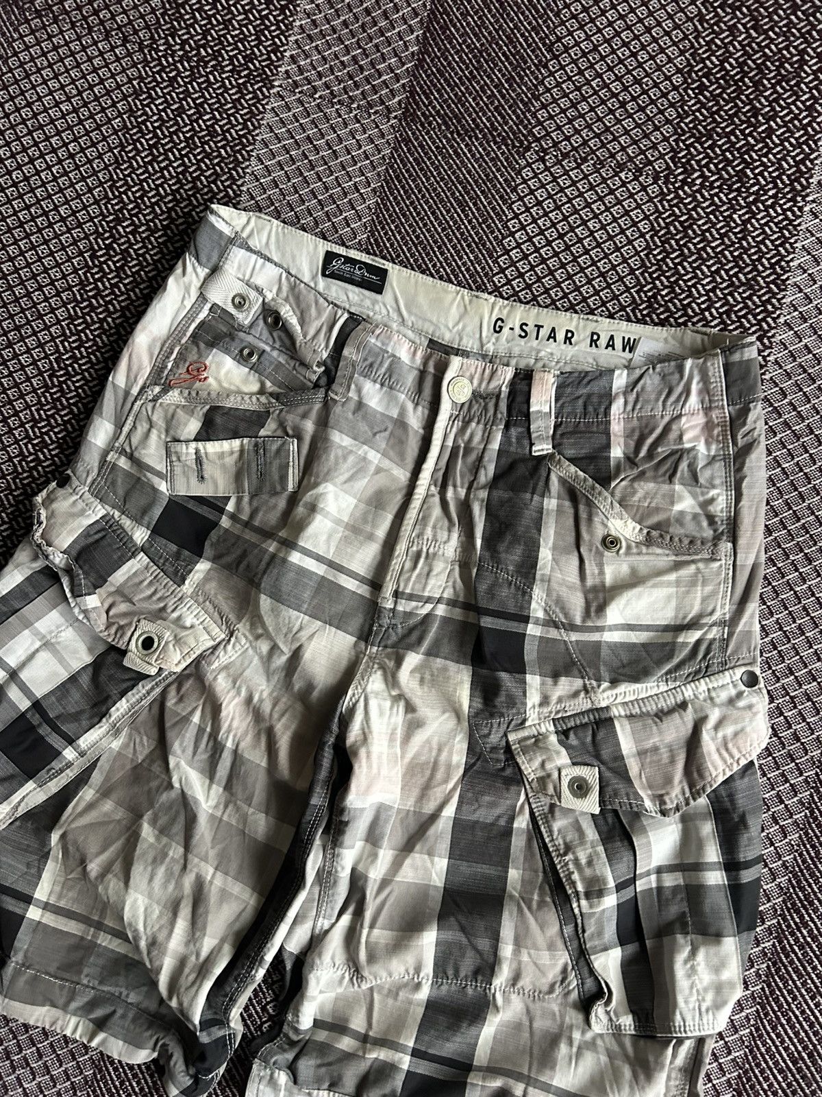 G-Star G-star Raw Denim FB Rovic Belt Loose 1/2 Shorts Streetwear Size US 31 - 6 Thumbnail