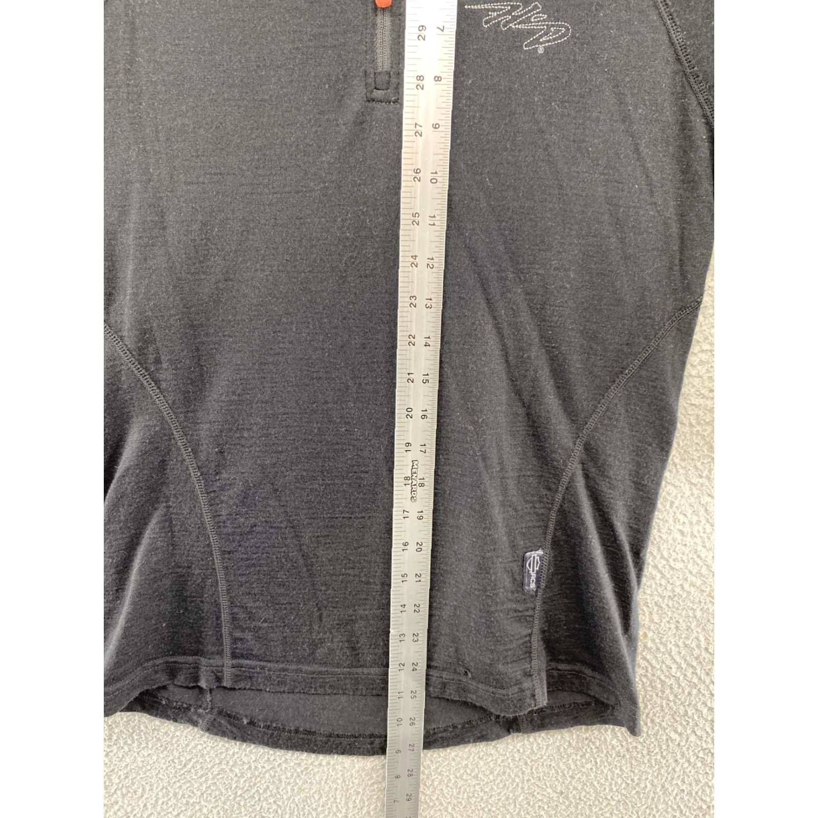 Harley Davidson Harley-Davidson Women’s 1/4 Zip Black Long Sleeve Merino Wool Size M Pullover Sweater Women Size M / US 6-8 / IT 42-44 - 6 Thumbnail