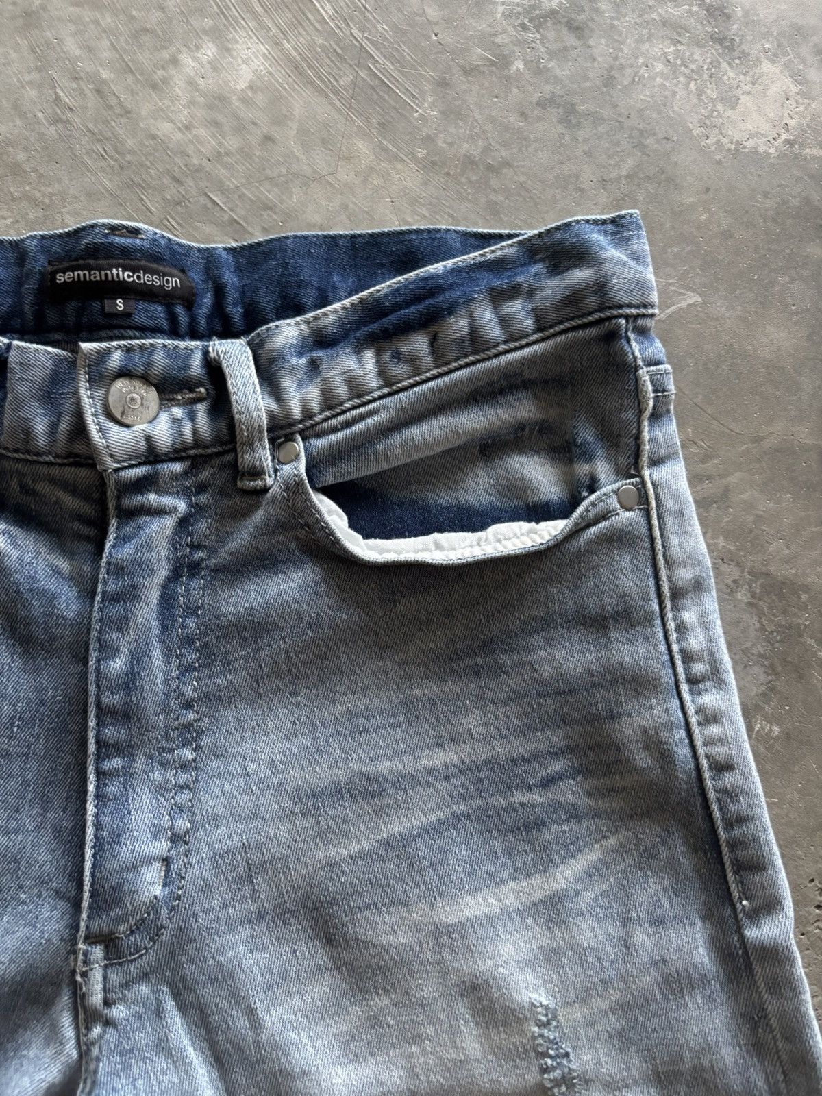 semanticdesign SEMANTIC DESIGN slim skinny hedi slimane style distressed Size US 29 - 8 Thumbnail