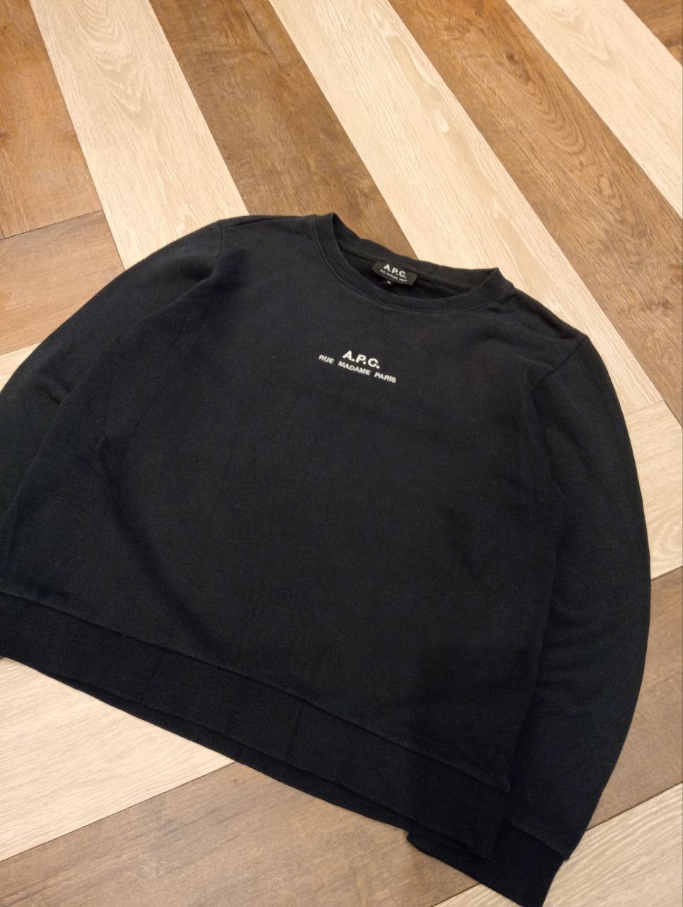 A.P.C. A.P.C RUE MADAME PARIS CROPPED CREWNECK - SIZE M Size M / US 6-8 / IT 42-44 - 3 Thumbnail