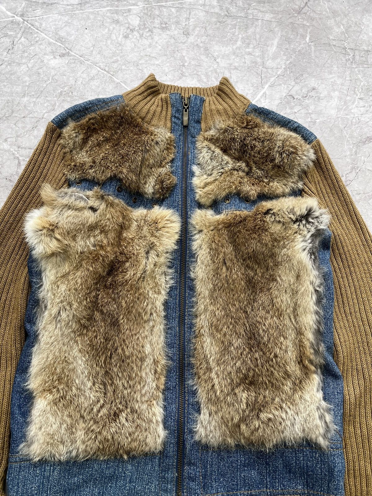 Hysteric Glamour × Vintage Vintage fur diesel style zip cotton sweater hood Size S / US 4 / IT 40 - 3 Thumbnail