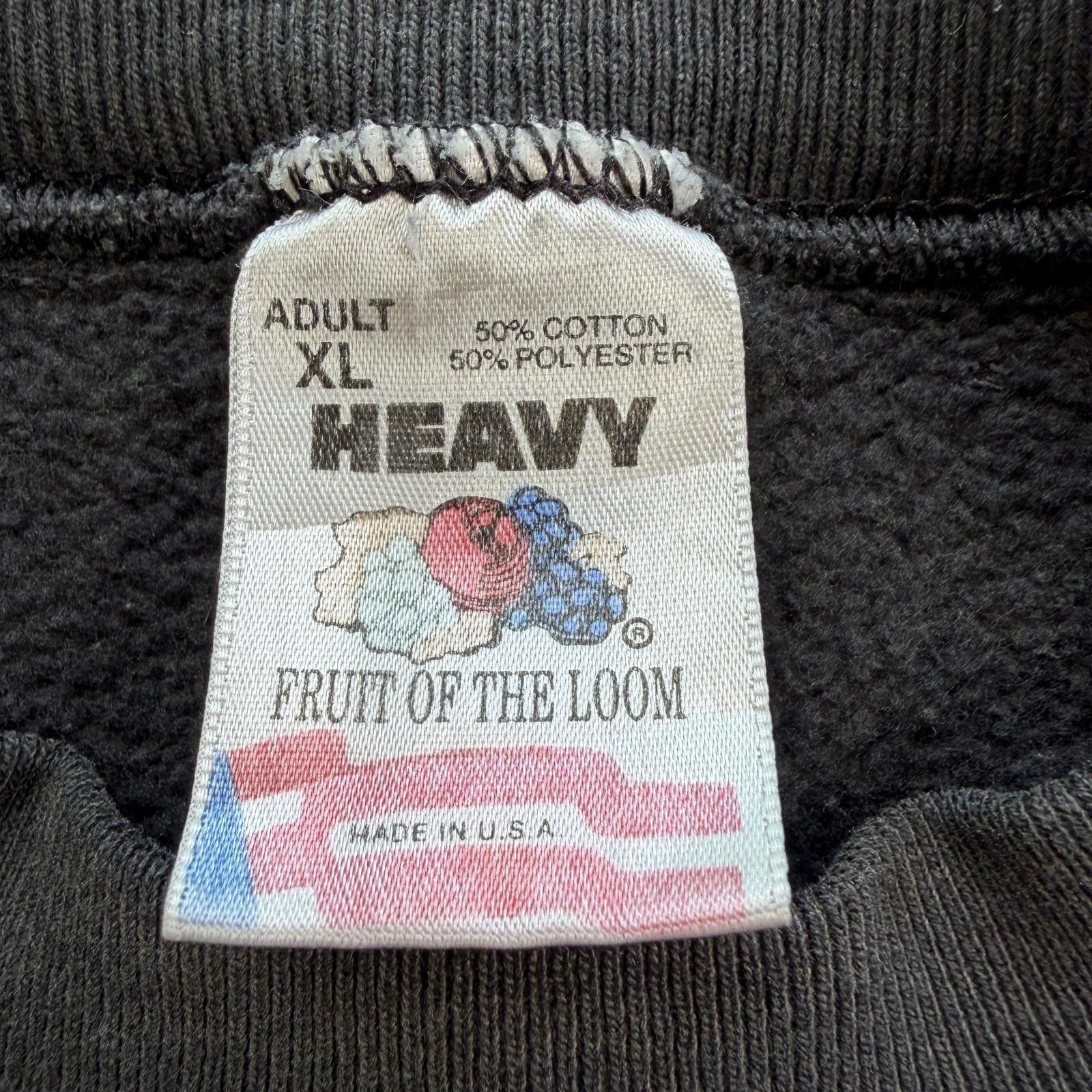 Fruit Of The Loom Vintage Deer Embroidered Sweatshirt XL Made USA 90s Hunting Size US XL / EU 56 / 4 - 4 Thumbnail