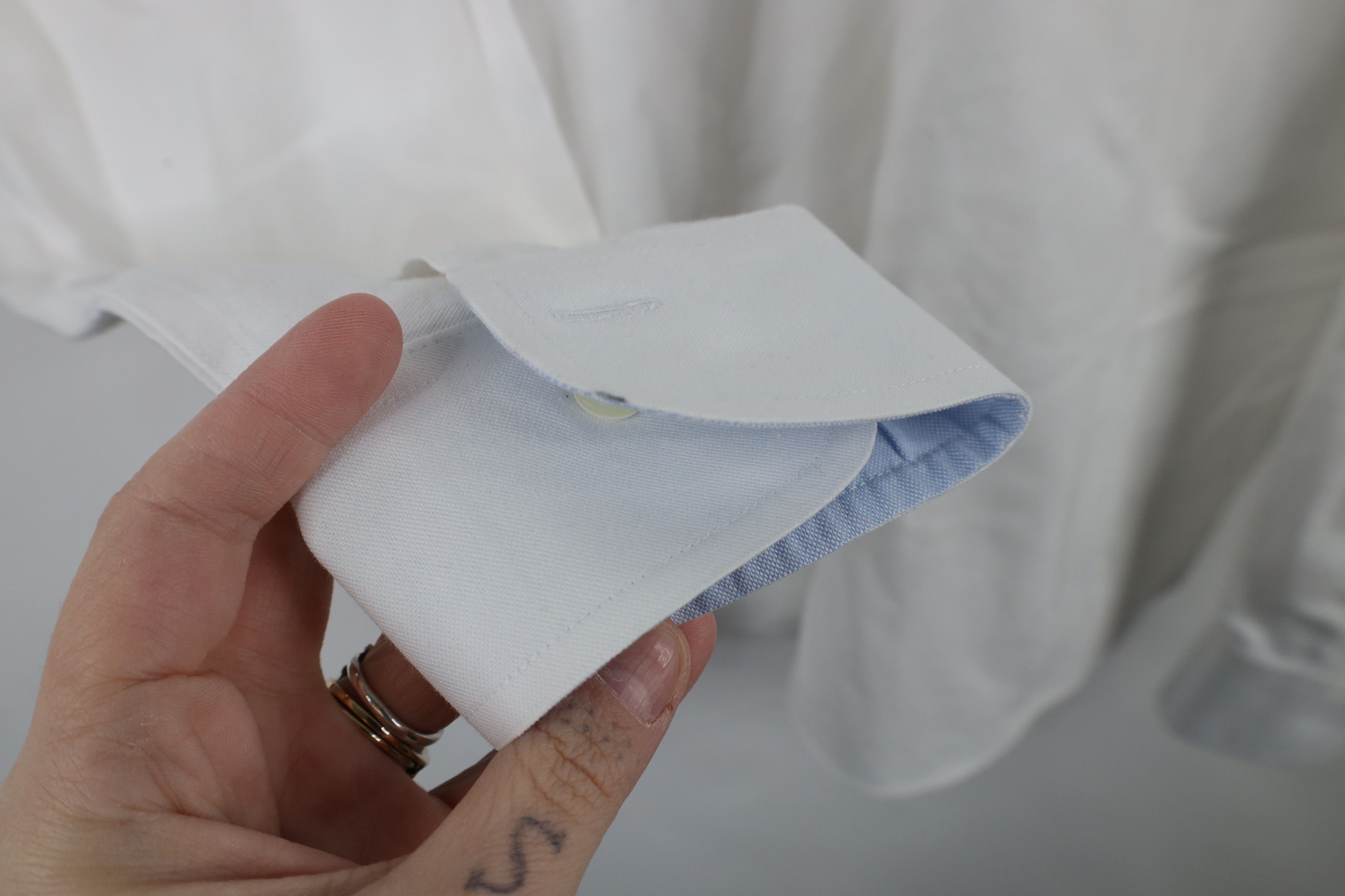 Brooks Brothers × Vintage Vintage Brooks Brothers Iron Stretch Button Down Shirt White Size US L / EU 52-54 / 3 - 7 Thumbnail