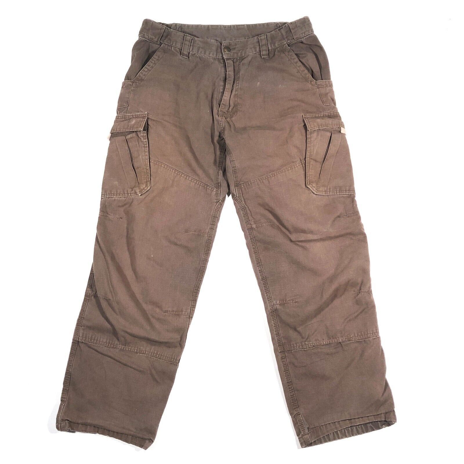 Carhartt × Wrangler Guide Gear Pants 38x34 Brown Ripstop Cargo Double Knee Size US 38 / EU 54 - 1 Thumbnail