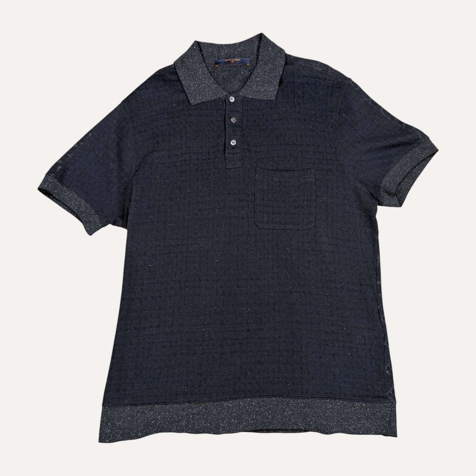 Louis Vuitton Louis Vuitton Monogram Patterned Knit Polo T-Shirt Size US L / EU 52-54 / 3 - 1 Thumbnail