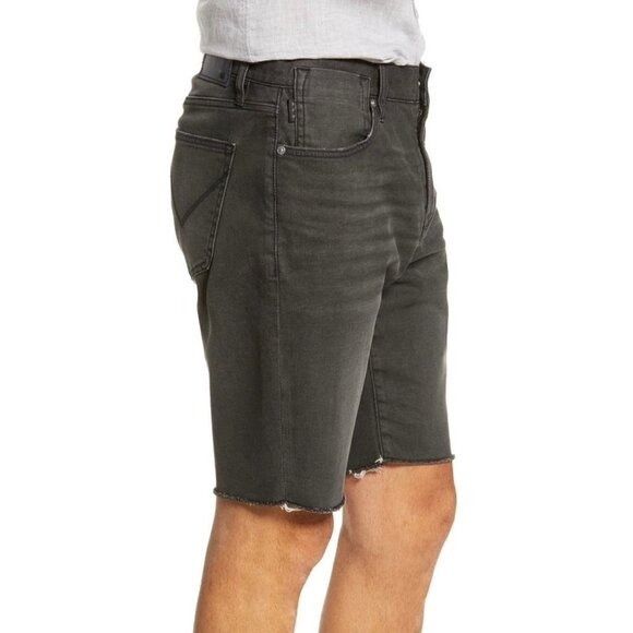 John Varvatos John Varvatos Mens Black Faded Denim Bowery Raw Hem Jean Sho Size US 36 / EU 52 - 10 Thumbnail