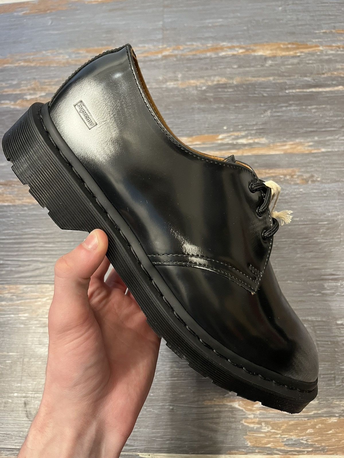 image of Dr Martens Supreme 1461 3-Eye Shoes in Black, Men's (Size 12)