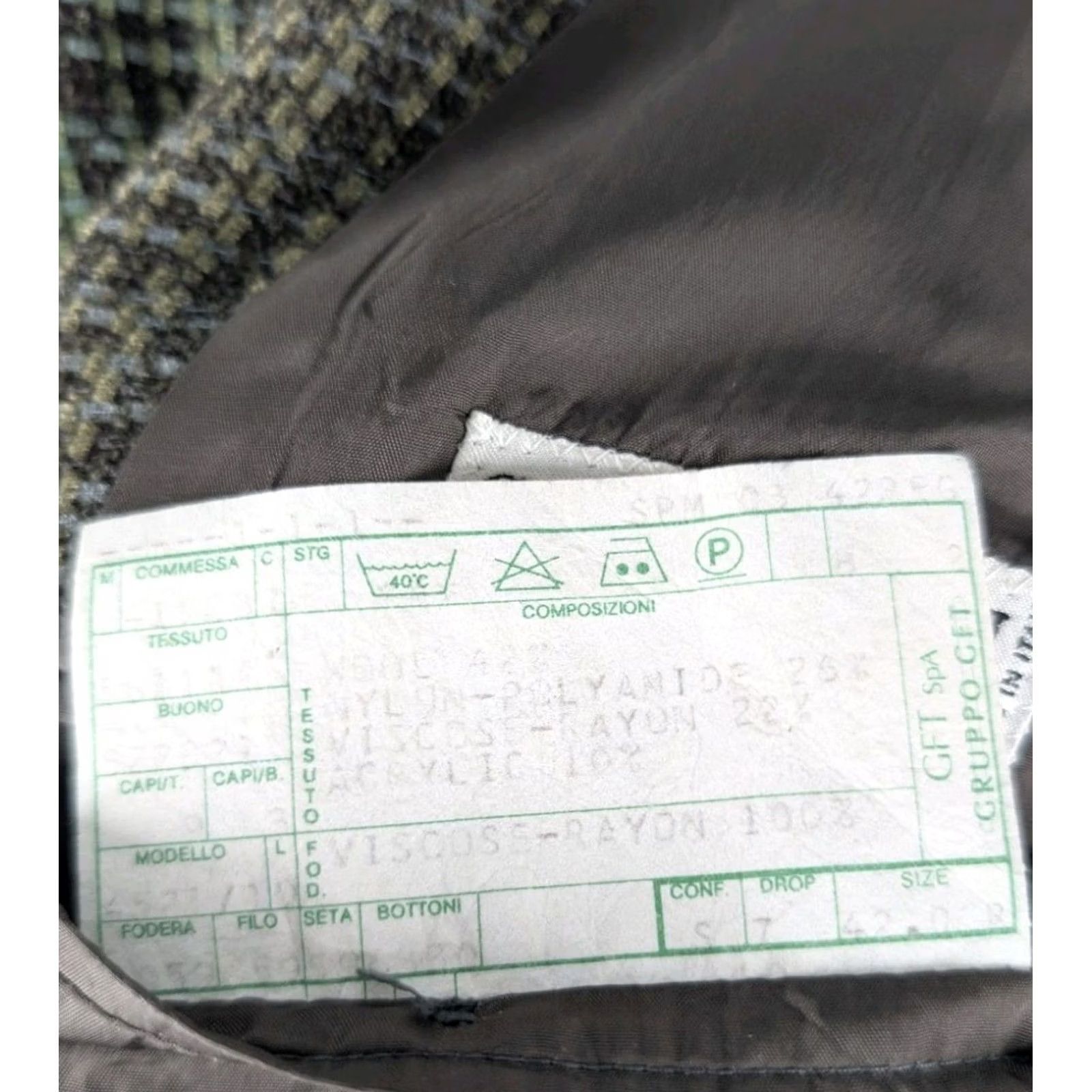 Giorgio Armani Giorgio Armani Blazer Vintage 90s Y2K Mod Sculpted Wool Blend Green 42 Mens Notch 2-Button Jacket Regular Length Size 42 Size 42R - 6 Thumbnail