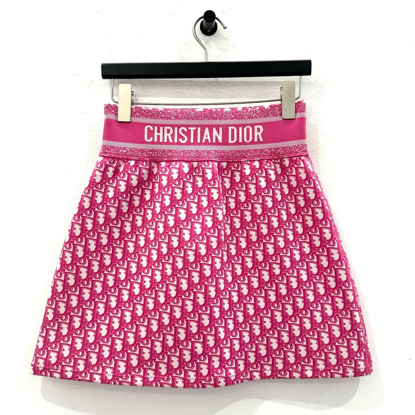 Dior Dior Pink Oblique Logo Knit Mini Skirt Size 34 Size 25" / US 0 / IT 36 - 1 Thumbnail