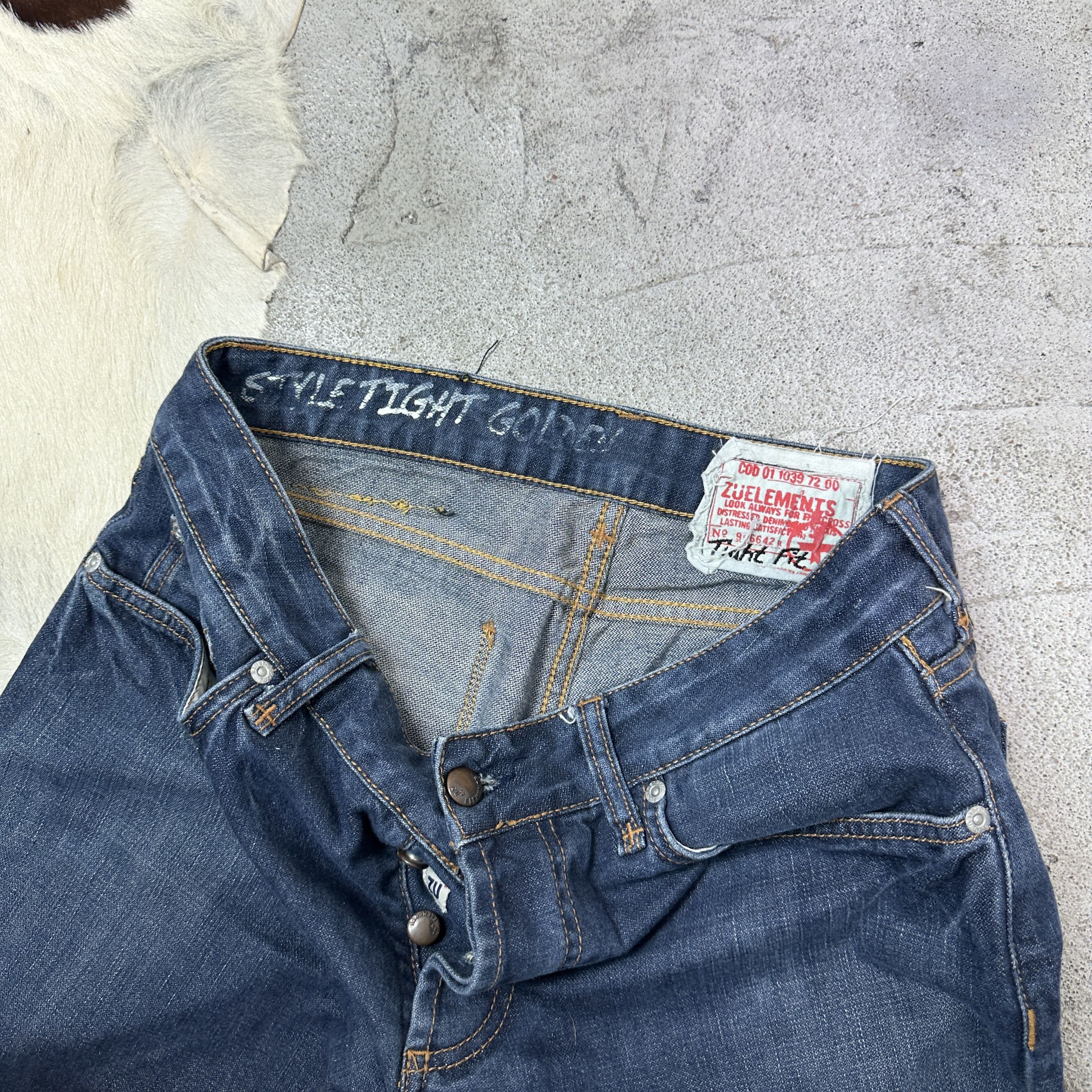 Vintage Vintage Denim Streetwear Cross Patch Zu Element Jeans Y2K Size 29" - 8 Thumbnail