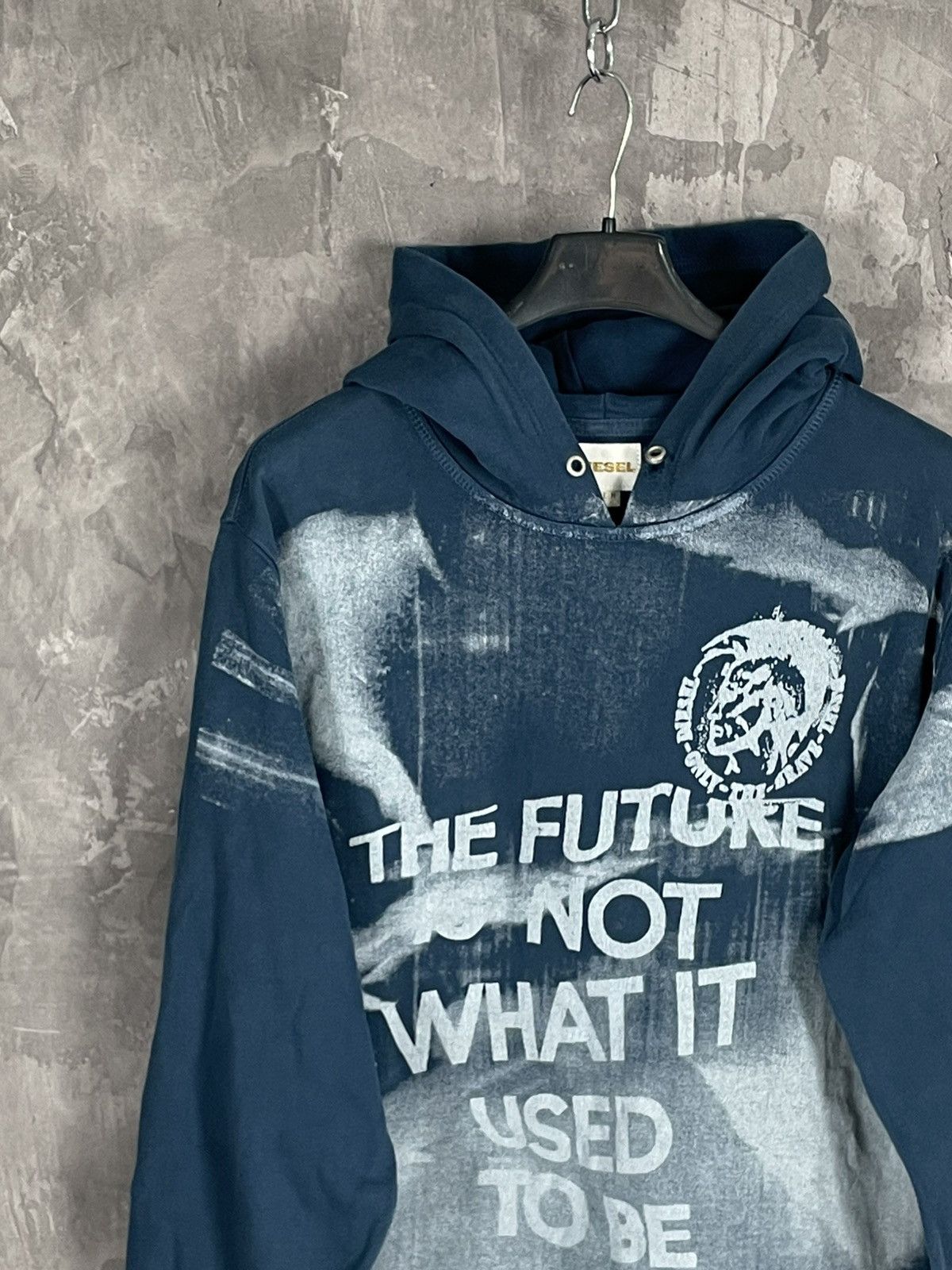 Diesel × Japanese Brand × Vintage Y2K Diesel The Future Is Not What It Used To Be Hoodie Size US M / EU 48-50 / 2 - 3 Thumbnail